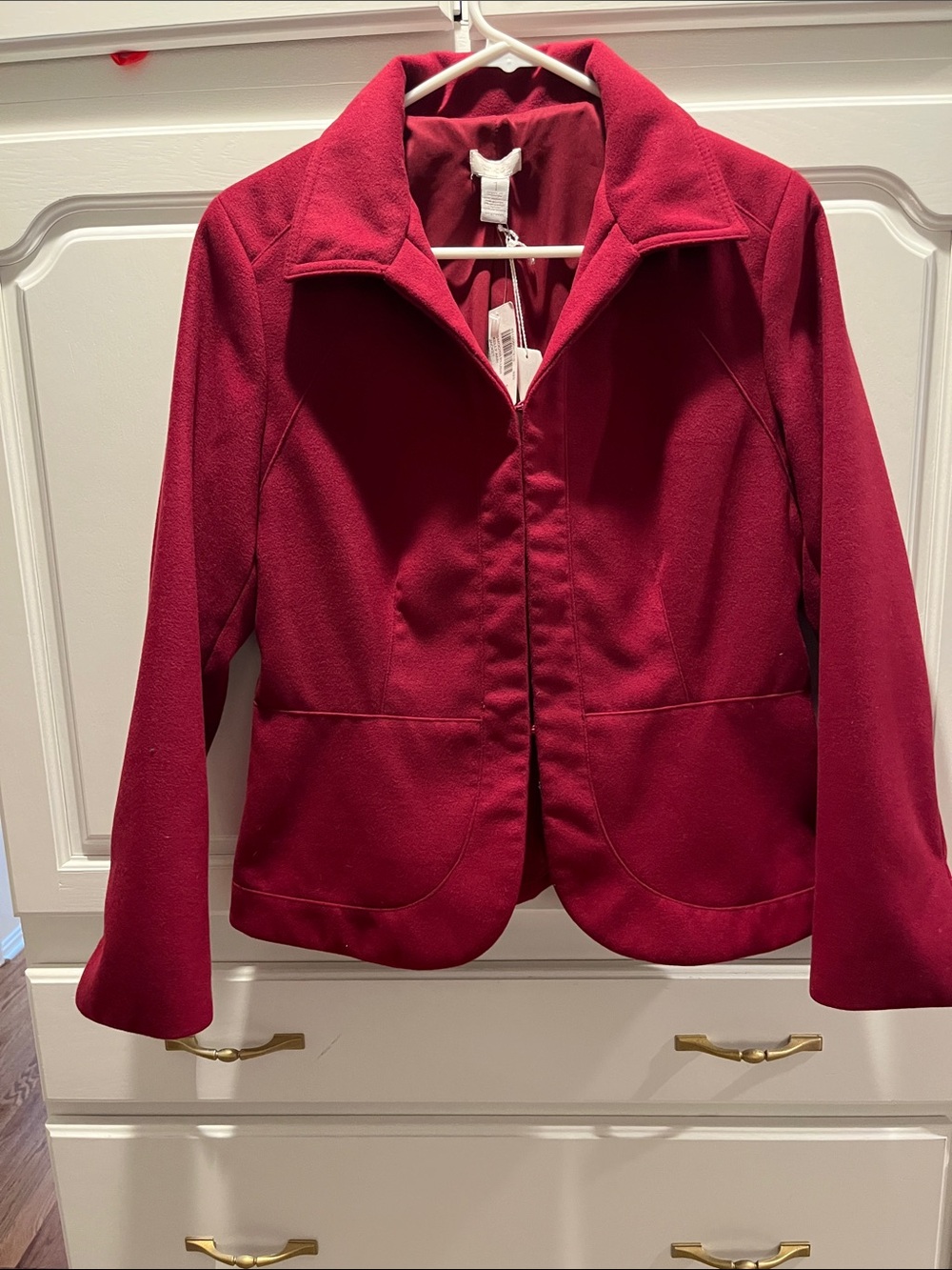 Chicos Cabernet Plush Jacket NWT